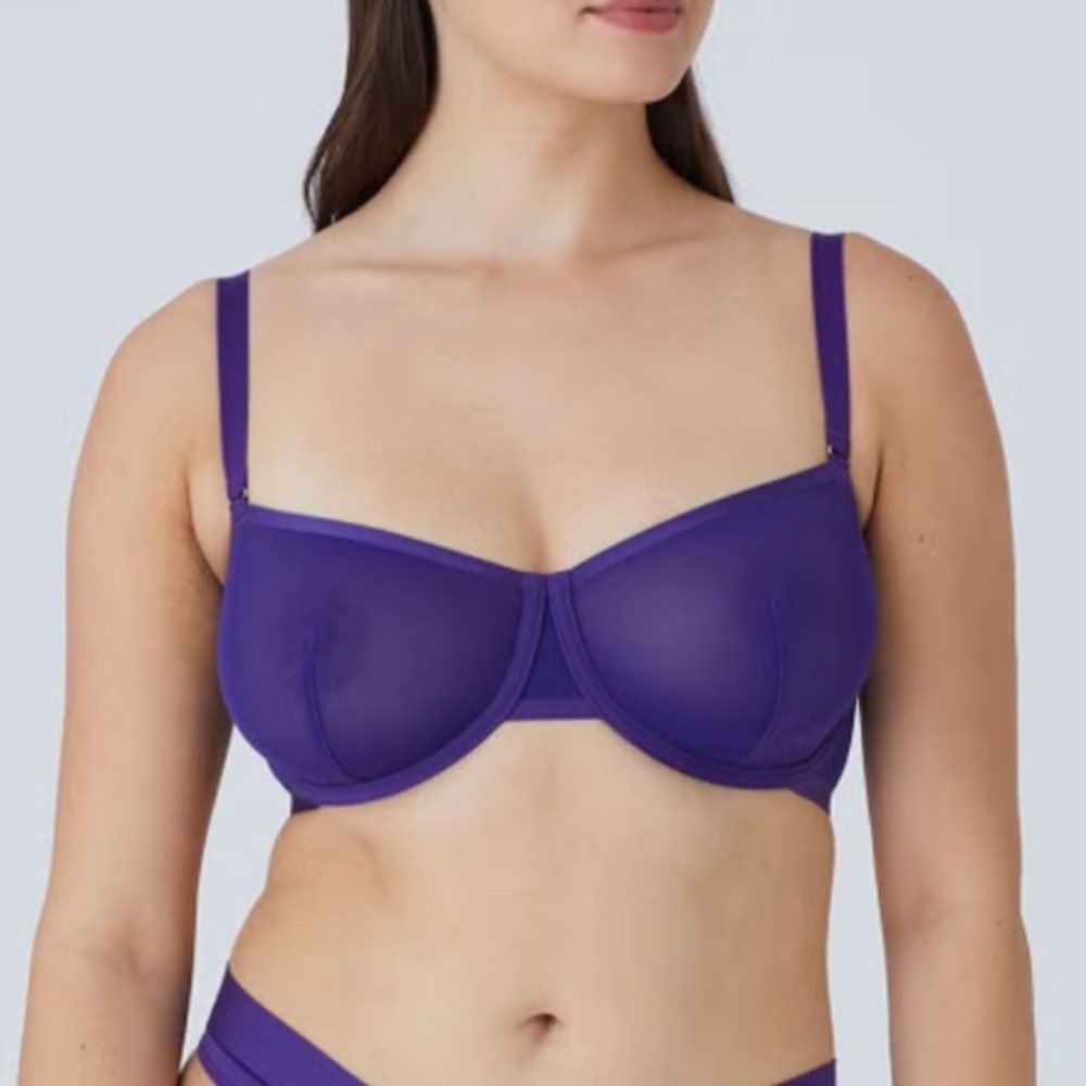 CUUP The Balconette bra mesh dusk purple 34F